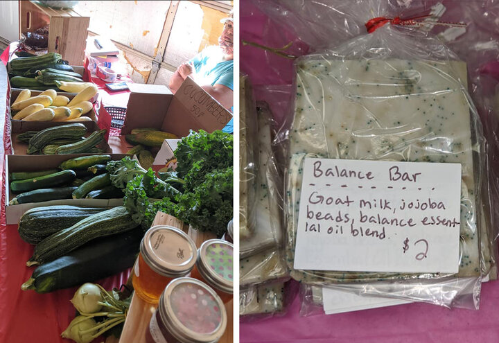Fresh veggies and homemade soaps offered at the Dixon County Farmers Market
