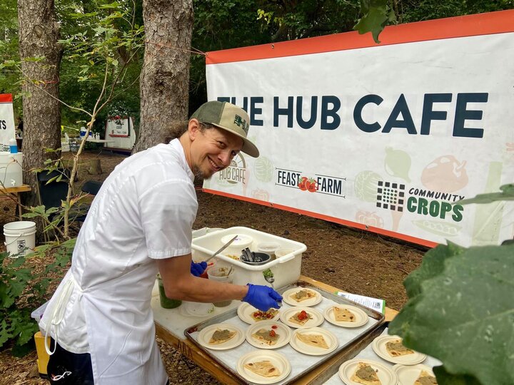 Hub cafe at Feast on the Farm event